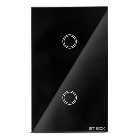 Interruptor Inteligente Alexa 2 Botões 4x2 Steck Cor Preto
