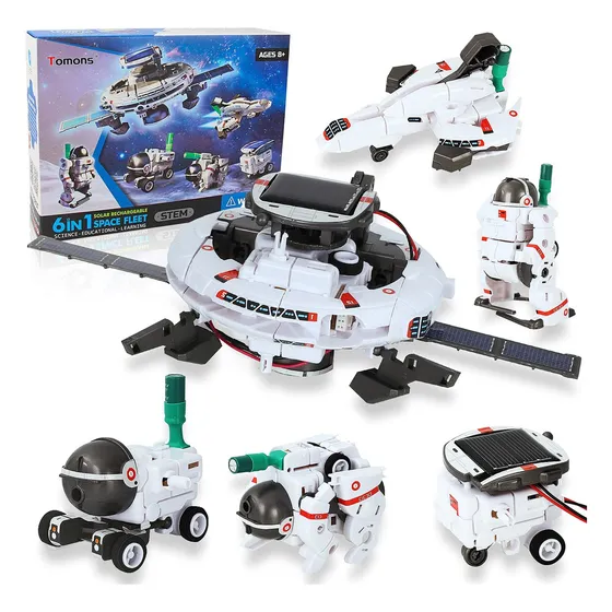 Tomons Stem Toys - Kit De Robot Solar 6 En 1, Juguetes De Construcción