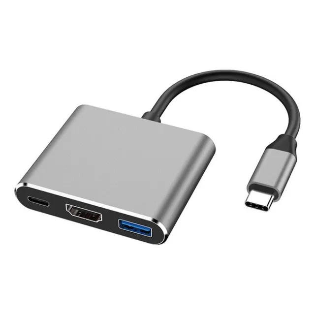 Adaptador 3 En 1 Tipo C A Hdmi Para iPhone 16 iPad M4 M3 Mac