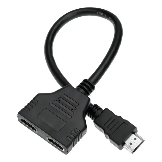 Cable Adaptador HDMI Macho Hembra Kalex Divisor 1x2 10cm
