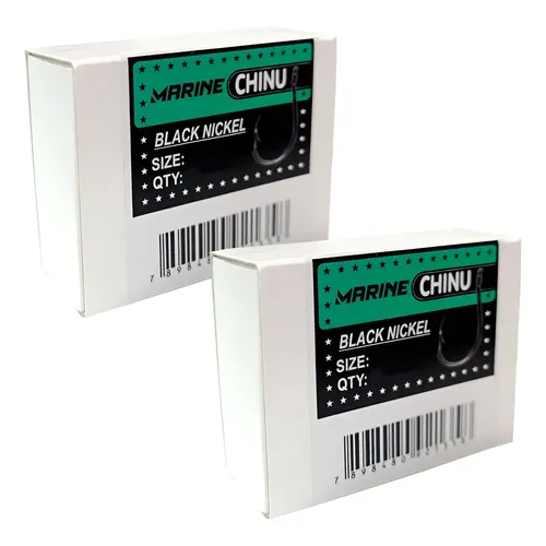 03 Caixas De Anzol Chinu Black Nickel Marine Sports - N5 A 7