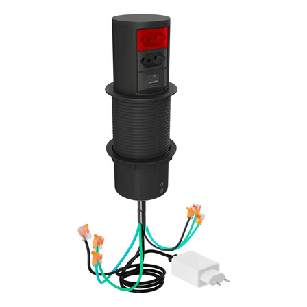 Torre Tomada Autom C/indução Tomadas 127 E 220v + Usb Tr03aw Torre Tomada Autom C/indução Tomadas 127 E 220v + Usb Tr03aw