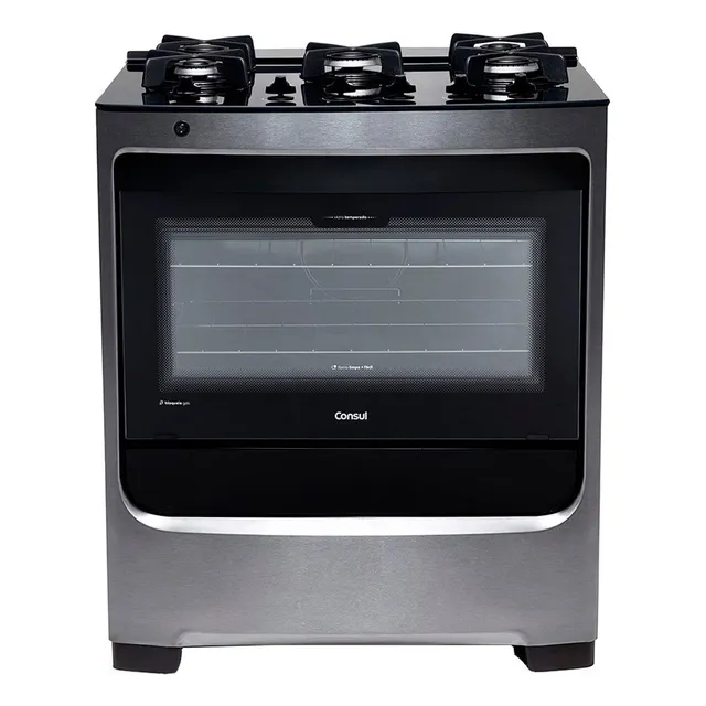 Fogão De Piso Consul 5 Bocas Cfs5var, Mesa De Vidro, Acendim