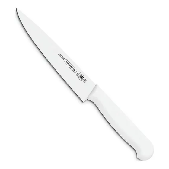 Cuchillo carnicero Tramontina Profesional 24621186 con lámina en acero inoxidable y mango de polipropileno blanco 6"