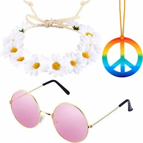 Tatuo 3 Piezas Accesorios De Traje Hippie Incluye Ssdnx