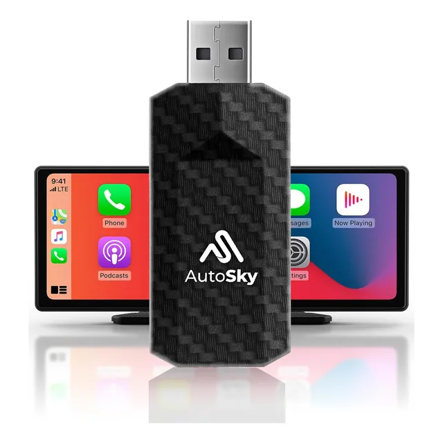 Adaptador Inalámbrico Celular A Carro Carplay Usb-a / Usb-c