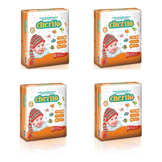 Pañales Cherito M X 144 Unidades Género Sin género Tamaño Mediano (M)