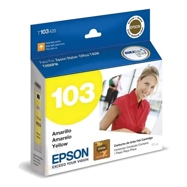 Cartucho Epson T103 Amarillo T1110 T40w Tx515fn Tx600fw