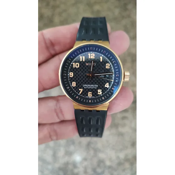 Relógio Mido All Dial Big Mm8340 Masculino Ouro Rosa