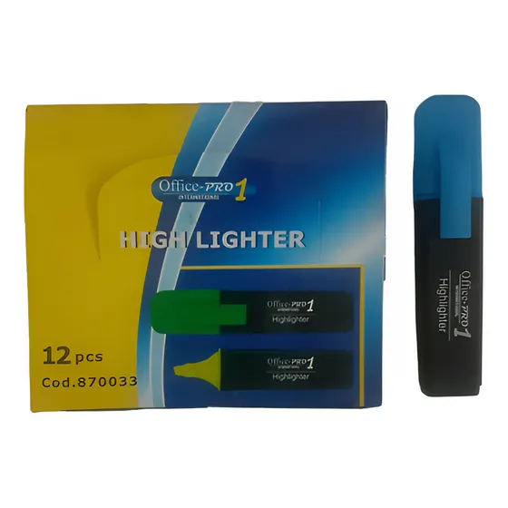 Marcador Resaltador Office Pro Azul