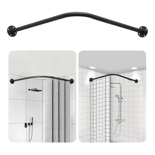 Barra De Cortina De Ducha Curvada Extensible 100-140 Cm Tubo