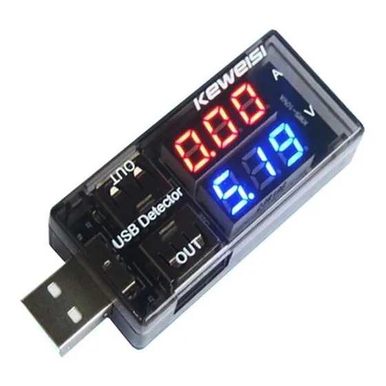 Medidor Digital De Corriente Y Voltaje Usb