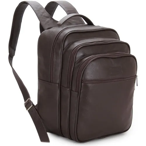 Mochila De Couro Legitimo Mochila Notebook 15.6