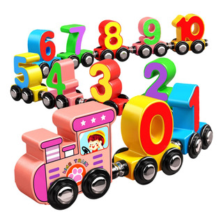 Traje De Madera Conjunto De Trenes Toy De Educación Digital Traje De Madera Conjunto De Trenes Toy De Educación Digital
