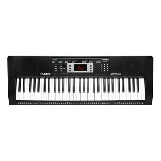Teclado Alesis Harmony 61 Mkiii Soporte Banco Auriculares Color Negro