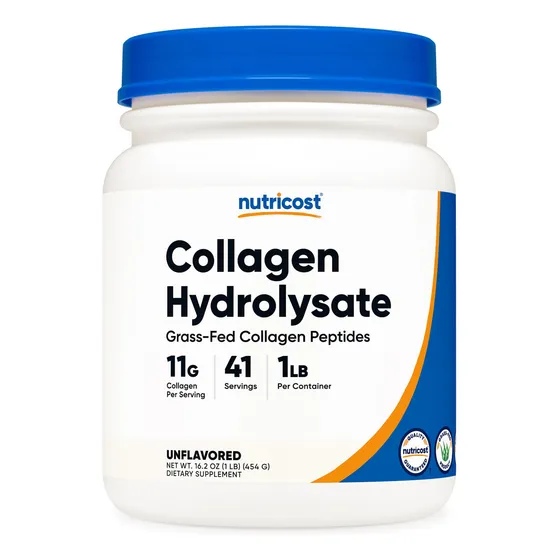 Colágeno En Polvo Nutricost, Bovino Alimentado Con Pasto, 45