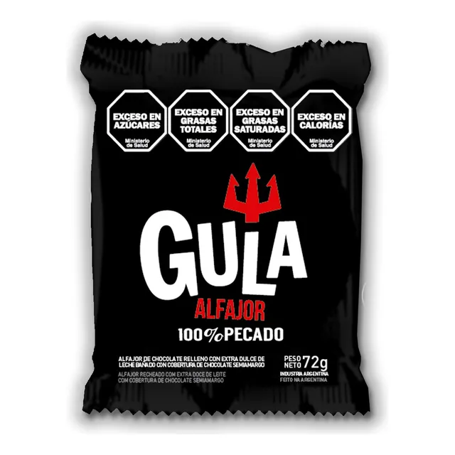 Alfajor Gula con dulce de leche 72 g pack x 10