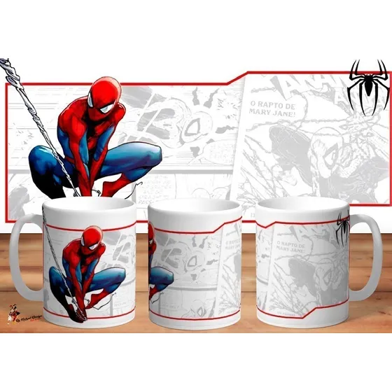 Taza De Ceramica Super Heroe Comic Spiderman