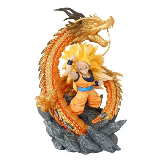 Boneco Goku Super Saiyan Estátua Dragon Ball Action Figure