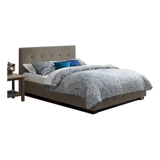 Set Base Recámara Alba King Size Lino Gris Cama Set