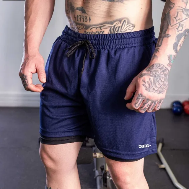 Short Masculino Bermuda Academia 2 Em 1 Corrida Treino Dry