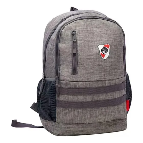 Mochila River Plate Urbana con 3 Bolsillos 23L Color Gris Lisa
