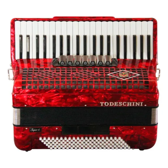 Acordeon Todeschini 120 Baixos - Vermelho