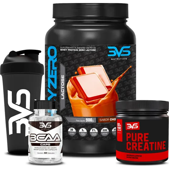 Como Whey Zero Lactose 900g + Bcaa Caps + Creatina 100% Pura