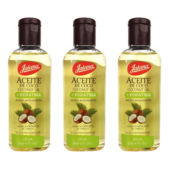 Aceite De Coco + Keratina Jaloma 3 Piezas De 120 Ml