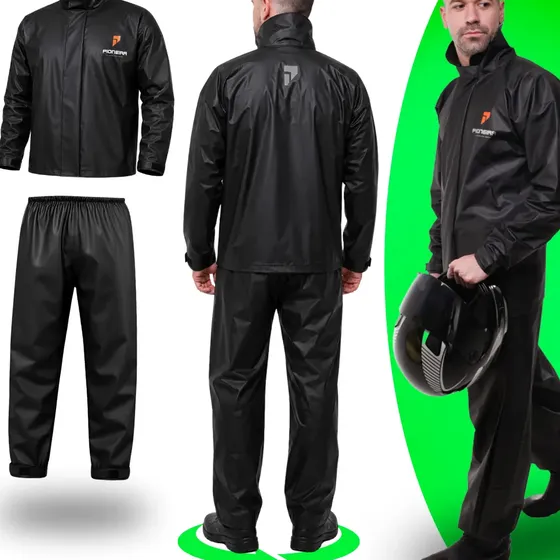 Capa De Chuva Moto Pioneira Impermeável Pvc Motoqueiro Frio — foto 2
