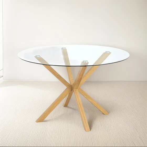 Mesa Redonda Para Comedor 120 Cm Estilo Nórdico