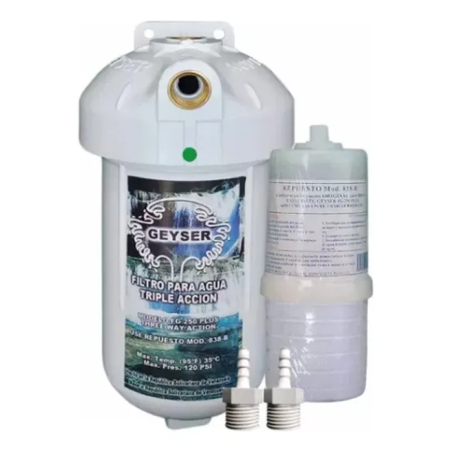 Filtro Agua Geyser Fg250 Plus Rosca 3/8 De Bronce Y Cartucho