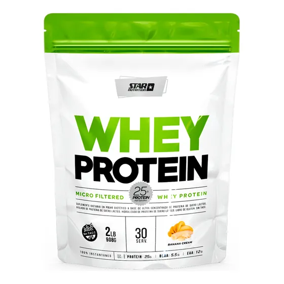Star Nutrition Whey Protein Suplemento Banana X 908gr 3c