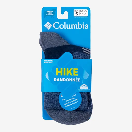 Medias Columbia Unisex Crop Hike Crew Azules