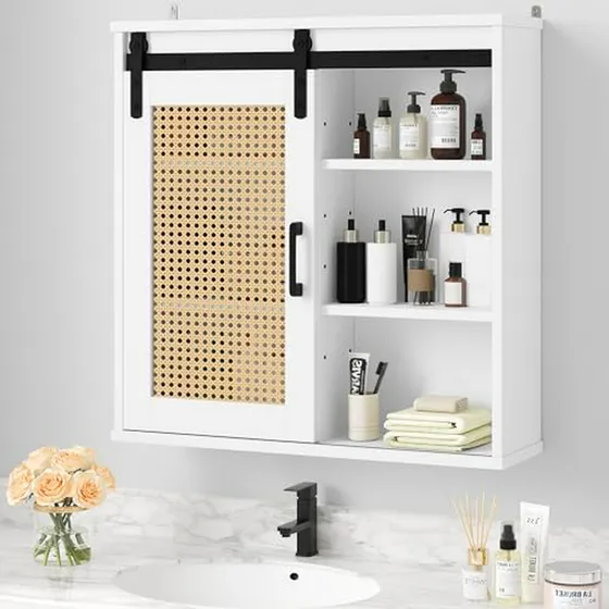 Cabinet De Baño Yitahome Con Puerta Corrediza Y Estante Ajus