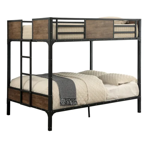 Cama Cucheta De Hierro Y Madera 2 Plazas Henko Original