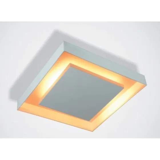 Plafon Rebatedor 45x45cm  2x Lamp R7s Palito Cor Branco