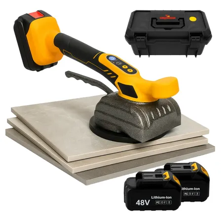 Maquina De Assentar Piso Porcelanato Profissional +2 Bat 48v 127/220v