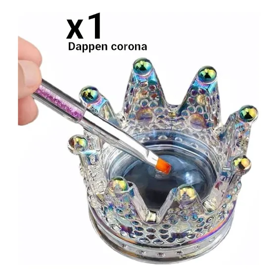 Dappen Y Posa Pinceles Corona Vaso Para Monomero Manicure