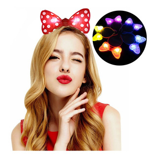 20 Diademas Luminosas Moño Mimi Minnie Led Colores Mini 20 Diademas Luminosas Moño Mimi Minnie Led Colores Mini