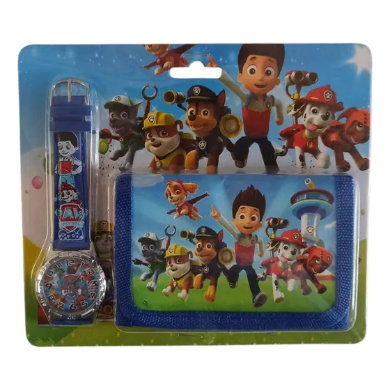 Billetera Y Reloj - Infantiles - Paw Patrol Azul