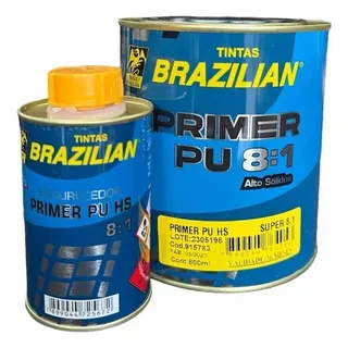 Primer / Fundo Automotivo Pu Cinza Super Brazilian 900 Ml Primer / Fundo Automotivo Pu Cinza Super Brazilian 900 Ml