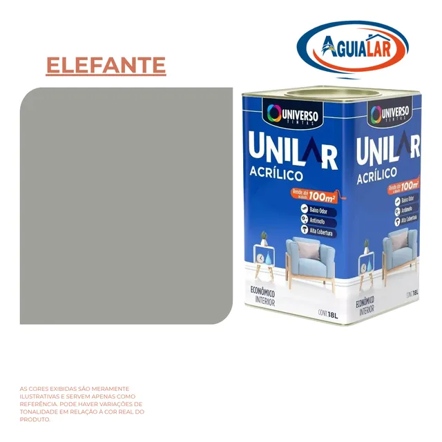 Tinta Anti Mofo Acrílico Parede Unilar - Escolha A Cor