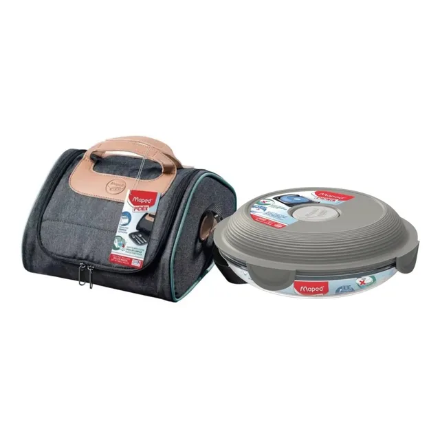 Set Maped Lunchera Vianda Térmica Contenedor Vidrio 700ml