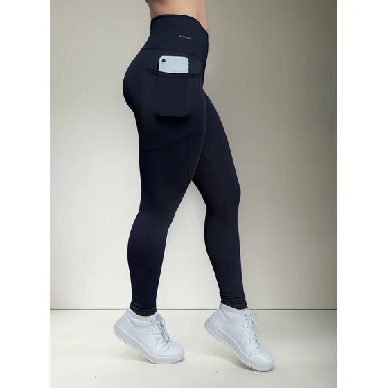 Calça Legging Suplex Poliamida C/ Bolso Lateral Corrida 
