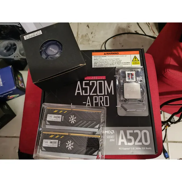 Tarjeta Msi A520m-a Pro, Ryzen 5 5600g, Xpg 16gb Rgb Negro