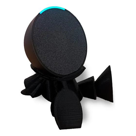 Suporte Para Alexa Echo Pop De Mesa Robô Espacial Amazon Cor Preto