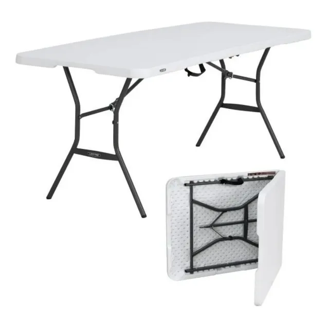 Lifetime 25011 mesa blanca de polietileno 183x76cm
