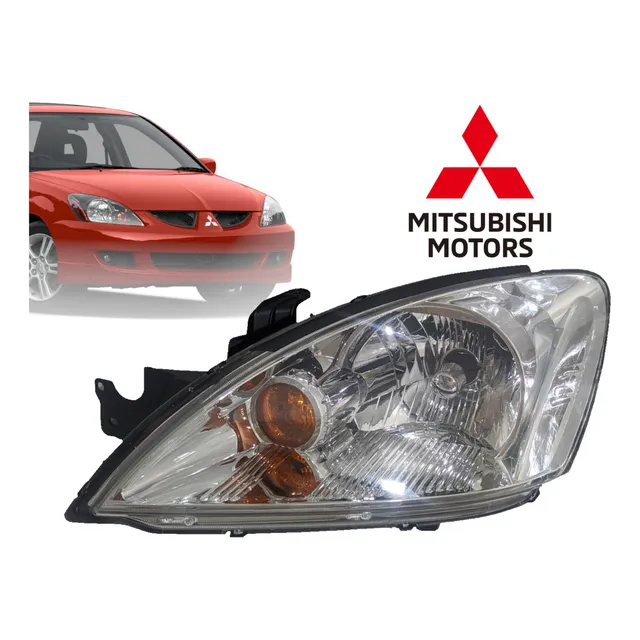 Faro Izquierdo Cromado Para Mitsubishi Lancer Touring 2010