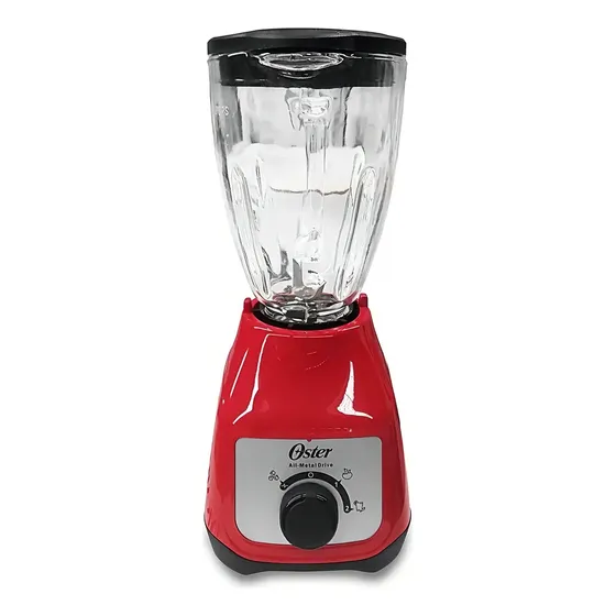 Licuadora Vaso Vidrio 2 Vel + Pulso 1.5 Lts/ 550w Oster Roja Color Rojo